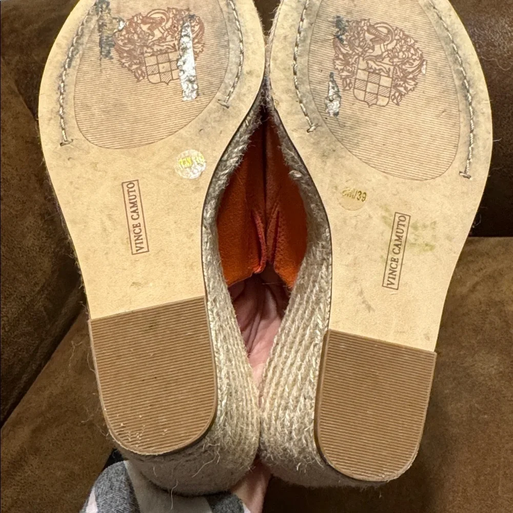 Vince Camuto Orange Wedge Sandals 8 - Picture 4 of 5